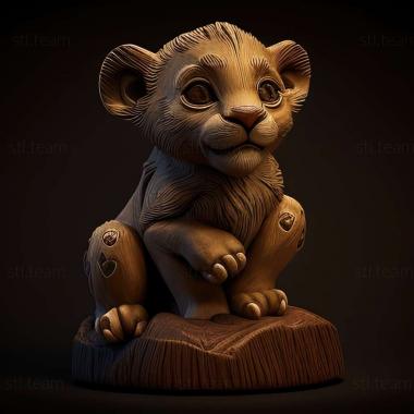 3D model Baby Simba from The Lion King (STL)